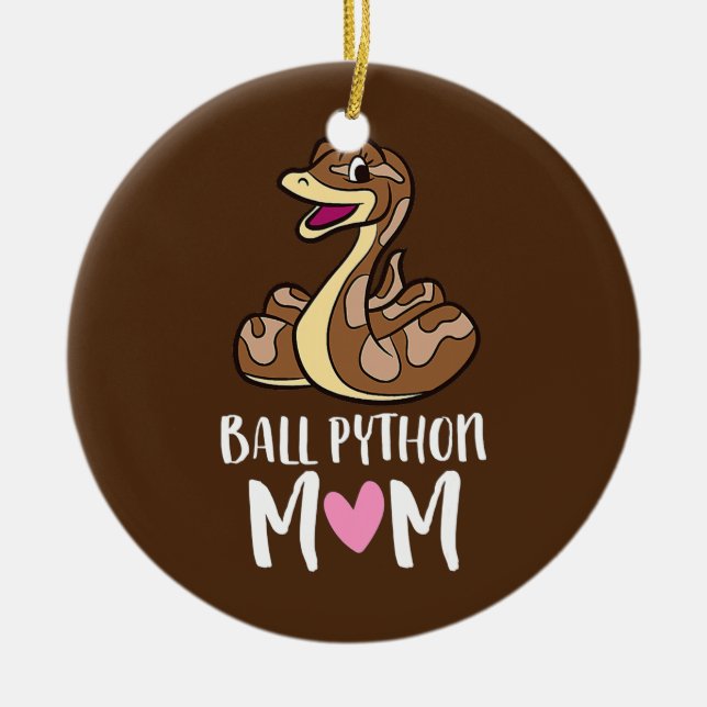 Ball Python Mom Snake Ball Python  Keramik Ornament (Vorne)