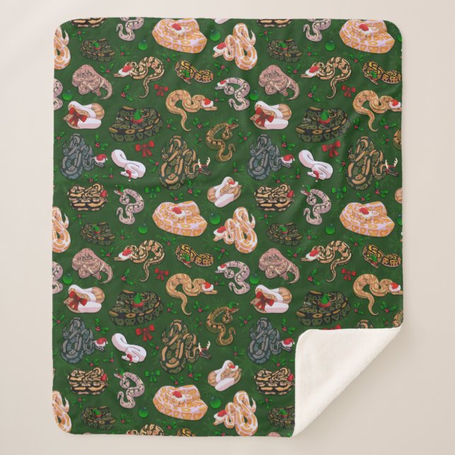 Ball Python Morph Holiday Green Sherpadecke (Vorderseite)