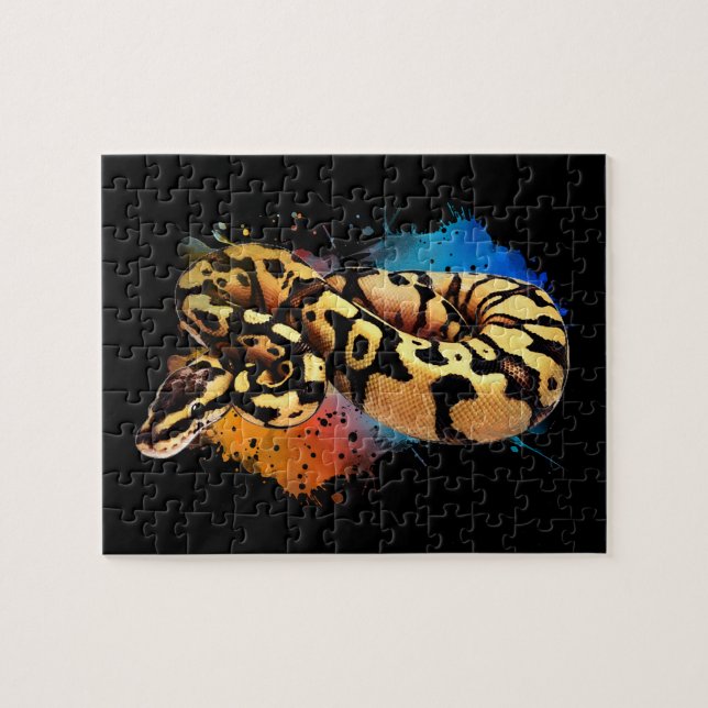 Ball Python Rainbow Color Jigsaw Puzzle (Horizontal)