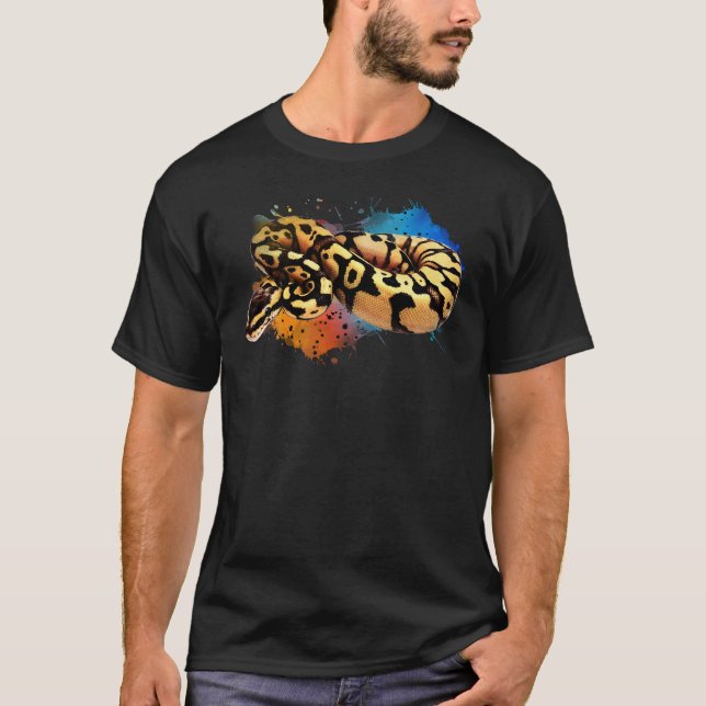 Ball Python Rainbow Color T-Shirt (Vorderseite)