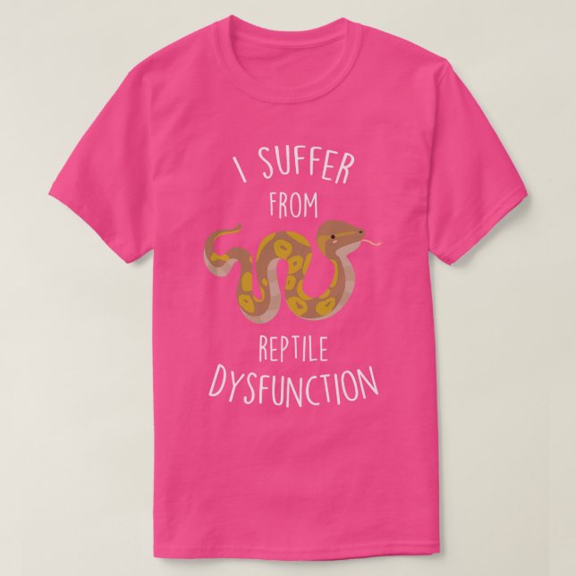 Ball Python Reptile Dysfunktion 1 T-Shirt (Design vorne)