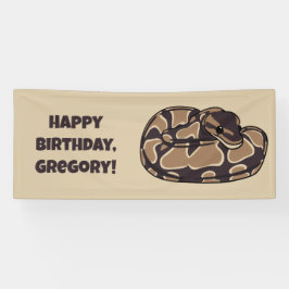 Ball Python Snake, Brown und Tan Personalisiert Banner