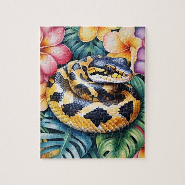 Ball Python Snake Family Pet Portrait (Vertikal)
