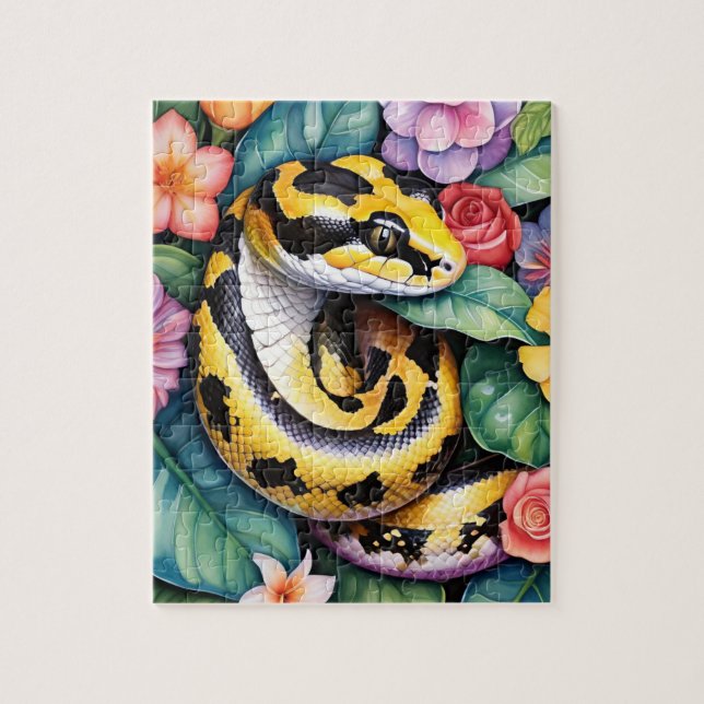 Ball Python Snake Family Pet Portrait (Vertikal)