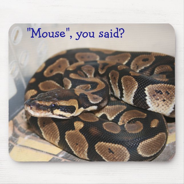 Ball-Pythonschlange interessiert an Maus Mousepad (Vorne)