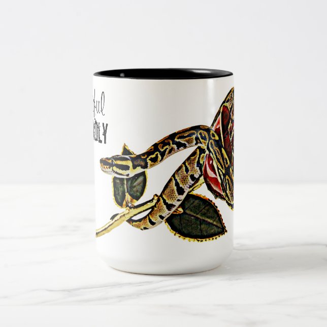 Ball-Pythonschlange-Schlangen-Tassen-gefährliche Zweifarbige Tasse (Mittel)