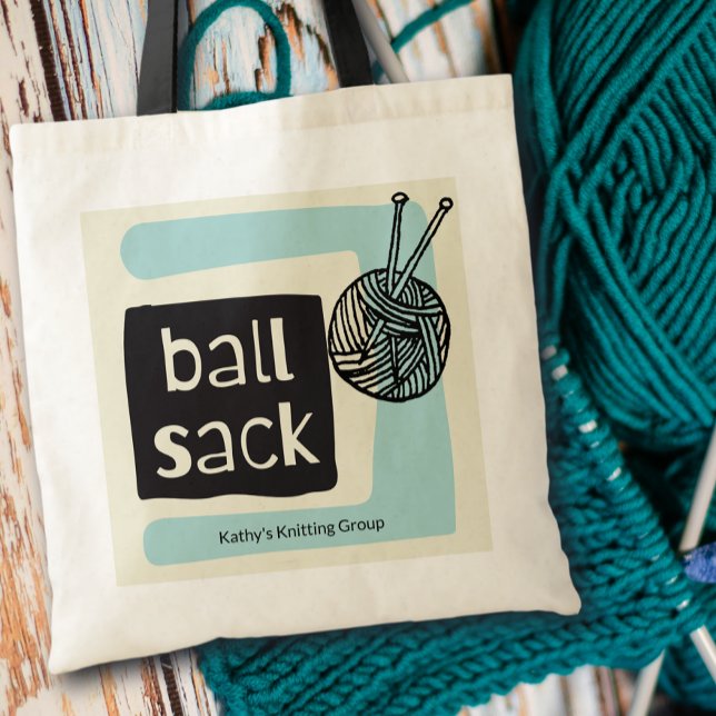 Ball Sack Knitting Lovers Group Tragetasche (Von Creator hochgeladen)