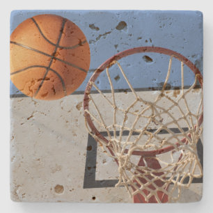 Ball Scoring Points beim Basketball, Steinuntersetzer