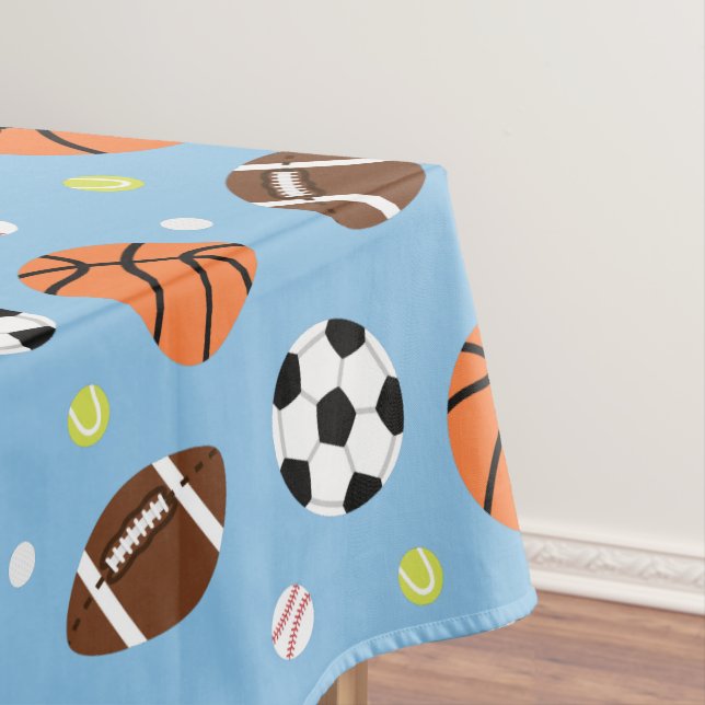 Ball-Sport - themenorientiertes Muster für Jungen Tischdecke (Beispiel)