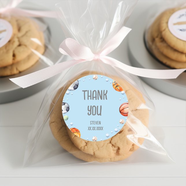 Ball Sports Kindergeburtstag Runder Aufkleber (Von Creator hochgeladen)