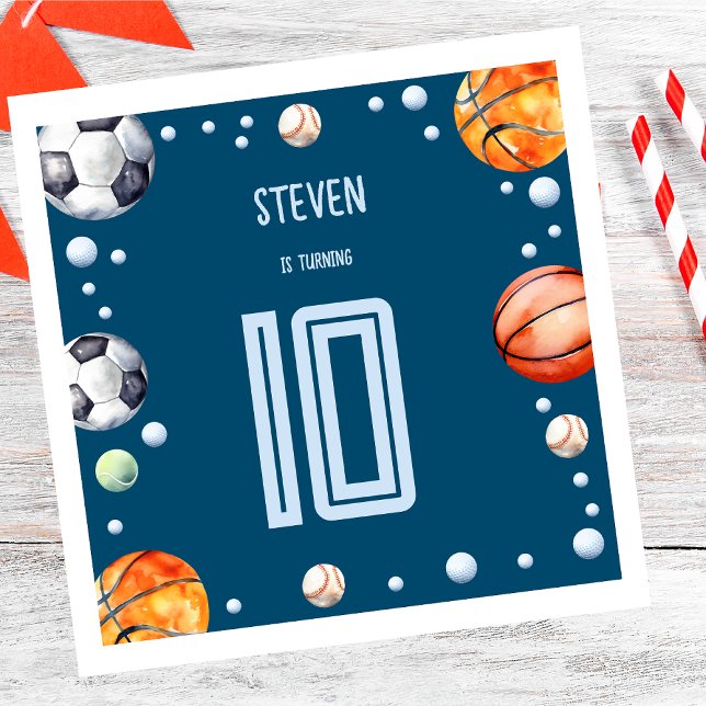Ball Sports Kindergeburtstag Serviette (Von Creator hochgeladen)
