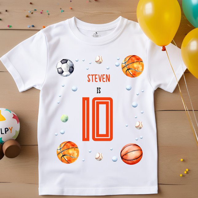Ball Sports Kindergeburtstag T-Shirt (Von Creator hochgeladen)