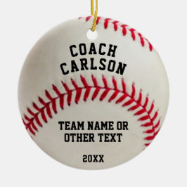 Ball Stitching Foto für Baseball-Coach Personalisi Keramik Ornament