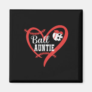 Ball Tante Baseball Fußballspieler Herz Liebe _1 Magnet