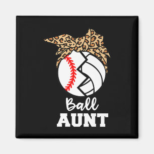 Ball Tante Fun Baseball Volleyball Tante Magnet