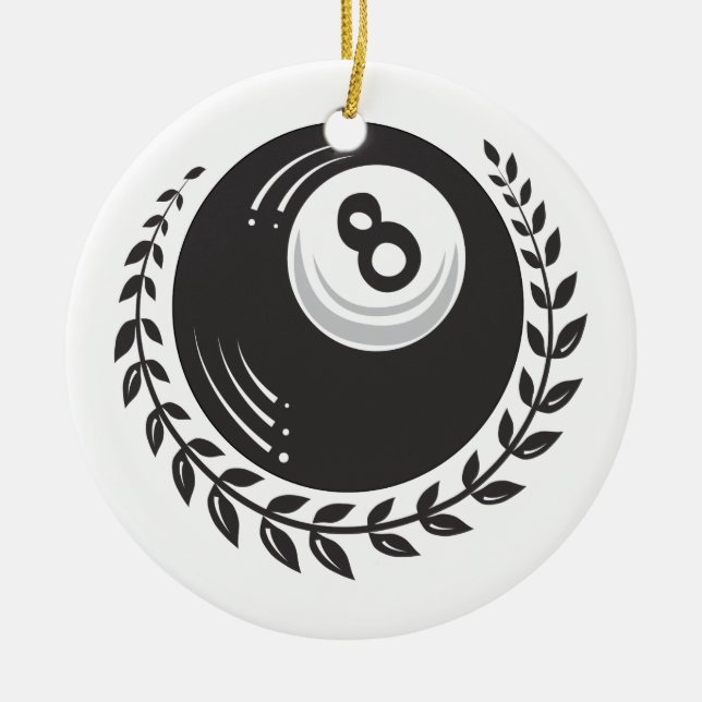 Ball-Tätowierung der Magie-8 Keramik Ornament (Vorne)
