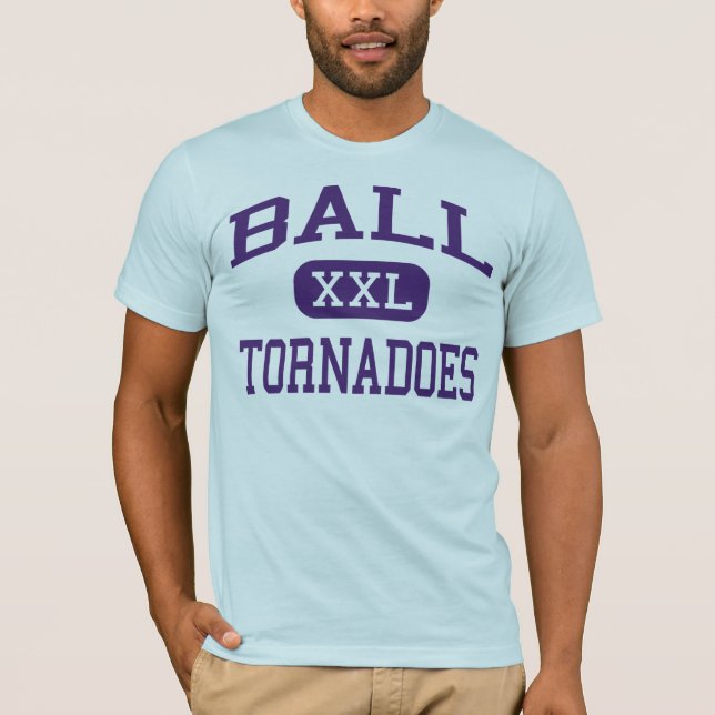 Ball - Tornados - Highschool - Galveston Texas T-Shirt (Vorderseite)