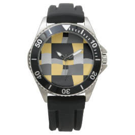 Ball und gelbes Muster Armbanduhr