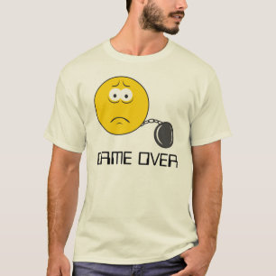 Ball und Kette Gesicht GAME OVER T-Shirt