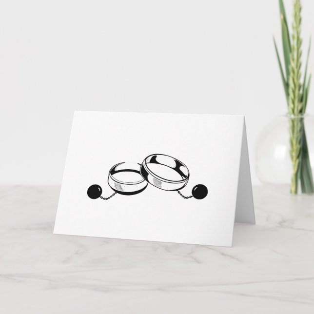 Ball- und Kettenhochzeiten Karte (Vorderseite)