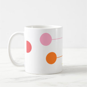 Ball und Linie auf weiß Kaffeetasse