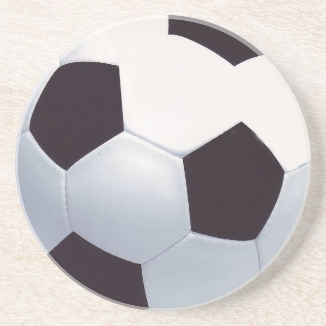 Ball-Untersetzer des Fußball-3D Sandstein Untersetzer (Vorne)