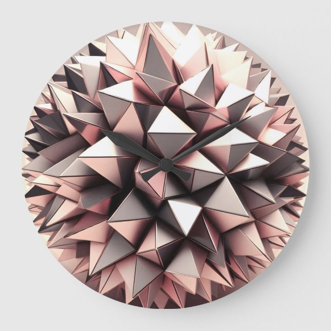 ball with triangles fragments surface große wanduhr (Vorderseite)