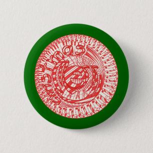 Ball-Zuckerstangeknöpfe der frohen Weihnachten Button