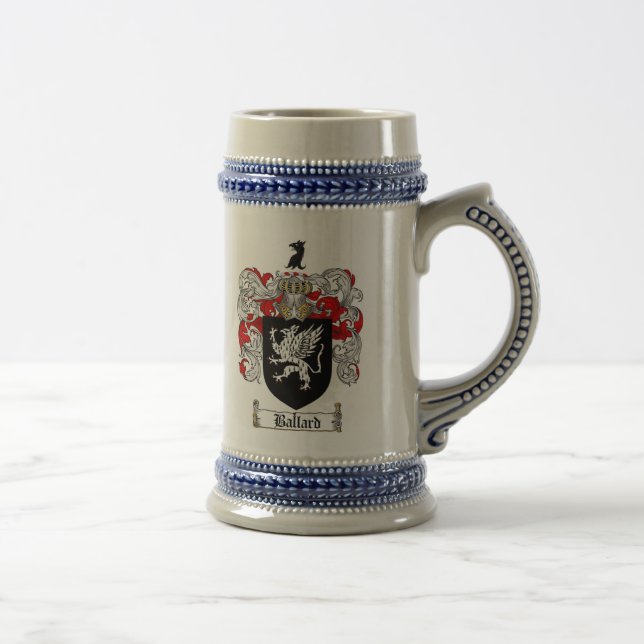 Ballard Wappen Stein/Ballard Familienwappen Bierglas (Rechts)