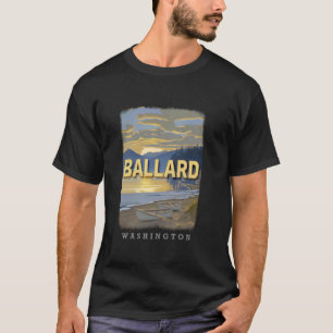 Ballard Washington Seattle WA Sonnenuntergang bei  T-Shirt