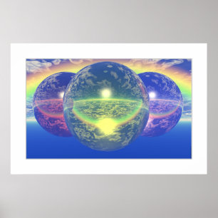 Bälle 2 - nicht natürlicher Regenbogen (Lichtgrenz Poster