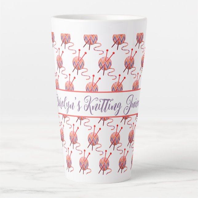 Bälle aus Garn, Personalisiertes Sprichwort Milchtasse (Vorderseite)