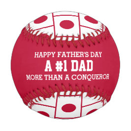 Balle De Baseball #1 NUMÉRO 1 Fête des pères PAPA DRAPEAU JAPON