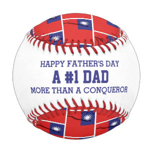 Balle De Baseball #1 Numéro 1 Papa CONQUEROR Taïwan Drapeau