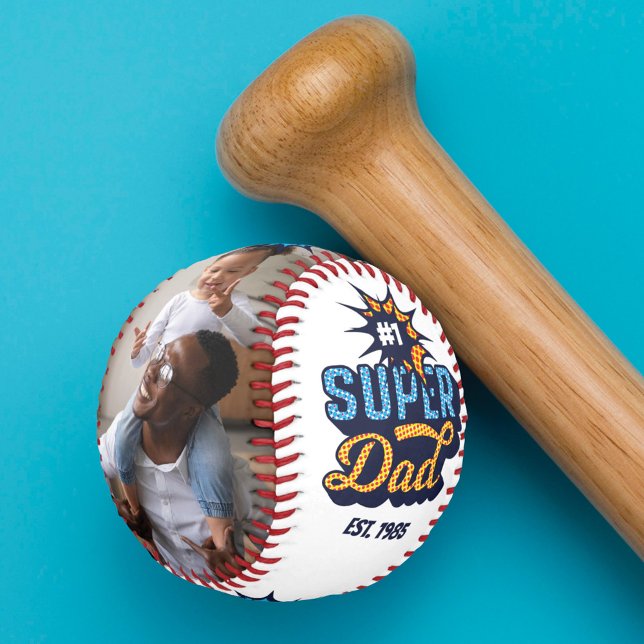 Balle De Baseball #1 Super Papa Superhero Comédie Livre Monogramme & (Créateur téléchargé)