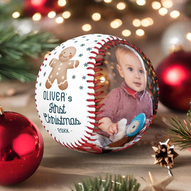 Balle De Baseball 1er Noël Gingerbread Homme 2 Photo (Créateur téléchargé)