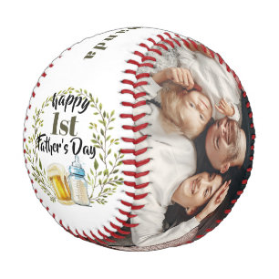 Balle De Baseball 1ère Fête des pères photo personnalisée