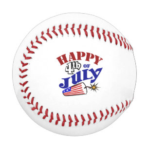 Balle De Baseball 4 juillet heureux