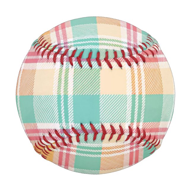 Balle De Baseball À damiers multicouleur (Devant)
