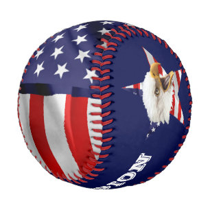 Balle De Baseball Aigle À Balles, Drapeau Américain, Étoile