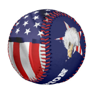 Balle De Baseball Aigle Extraordinaire, Drapeau Américain, Étoile