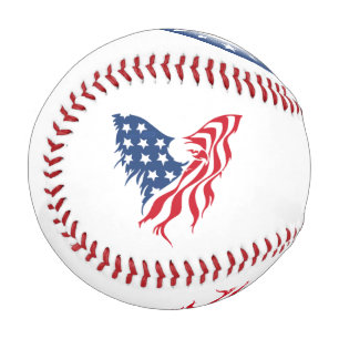Balle De Baseball Aigle patriotique né pour être libre