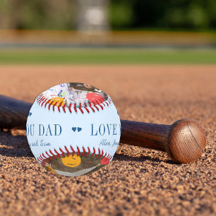 Balle De Baseball Aimez-vous papa photo collage Happy Fête des pères