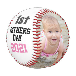 Balle De Baseball Ajouter Baby Girl Photo 1ère Fête des pères