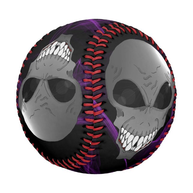 Balle De Baseball Alien gris Custom Baseball (Angle)