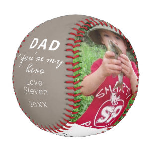 Balle De Baseball Année photo personnalisée du meilleur papa moder