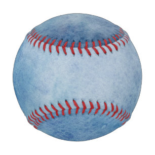 Balle De Baseball Aquarelle bleue Texture
