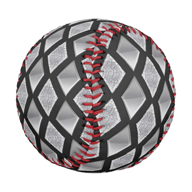 Balle De Baseball Arlequin Diamonds Arrière - plan personnalisable (Angle)