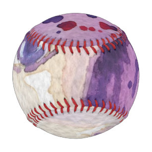 Balle De Baseball Arrière - plan aquarelle peint