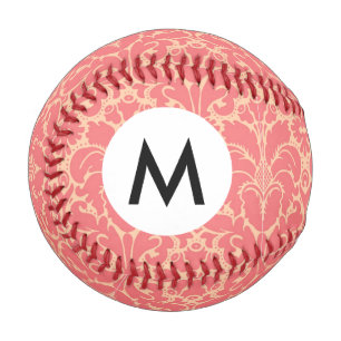 Balle De Baseball Arrière - plan damassé de style baroque
